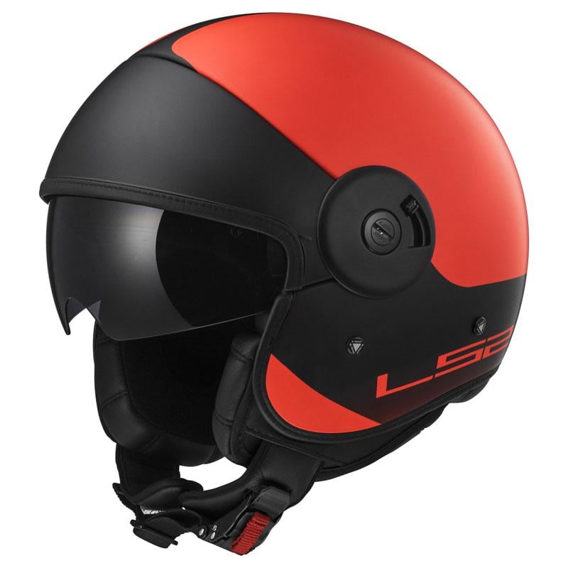 Мотошолом LS2 OF597 CABRIO VIA S Matt Fluo Orange/Black (12543)