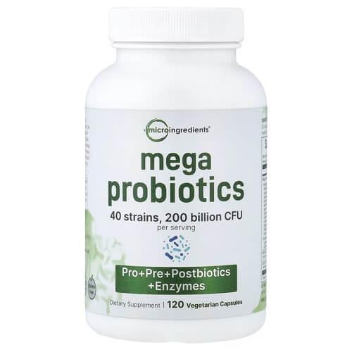Пробиотики и пребиотики Micro Ingredients Mega Probiotics 120 Capsules (MII-02368)