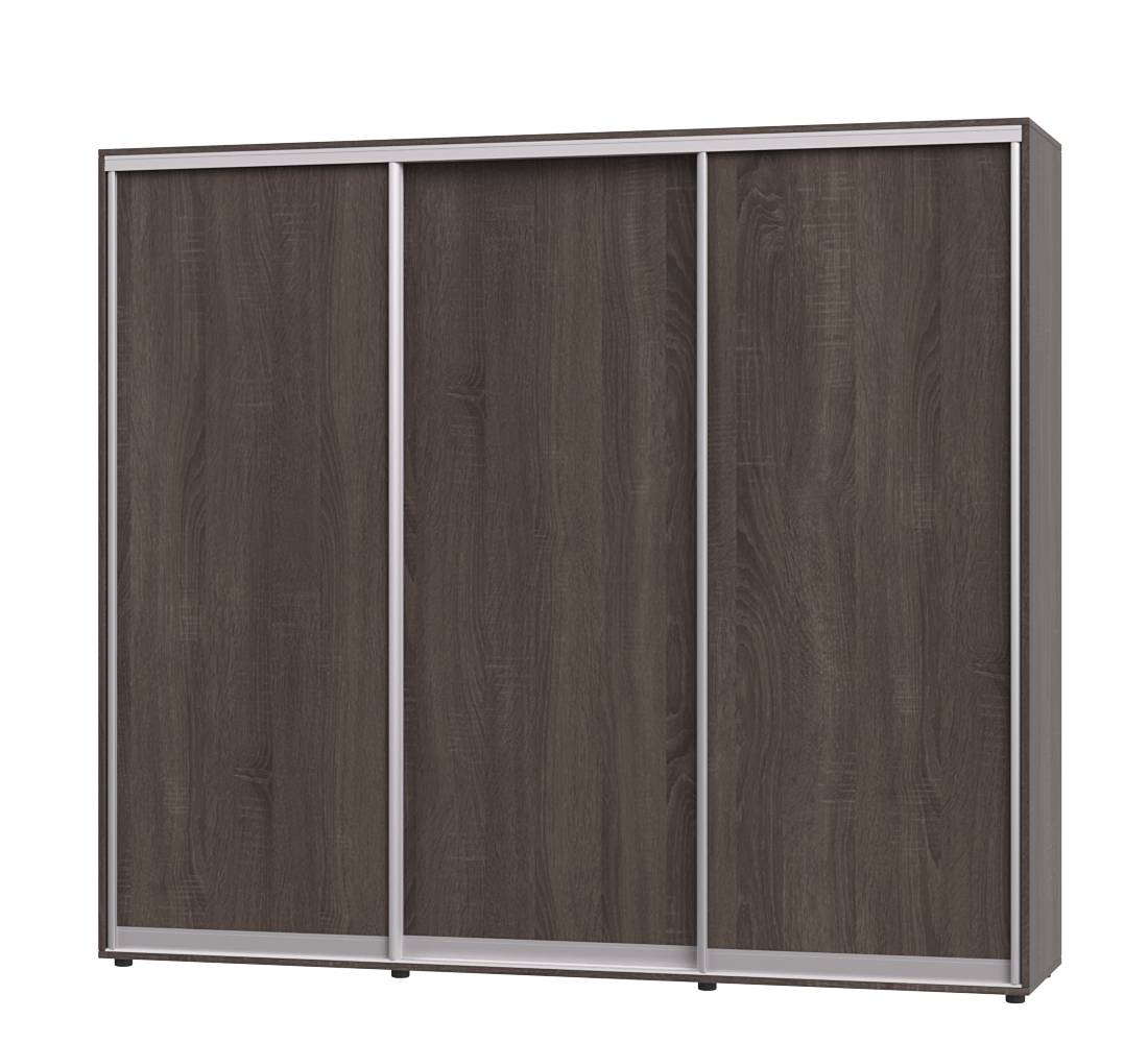 Шафа-купе тридверна Еверест ШК-04 250х60х220 см Дуб сонома трюфель (07236)