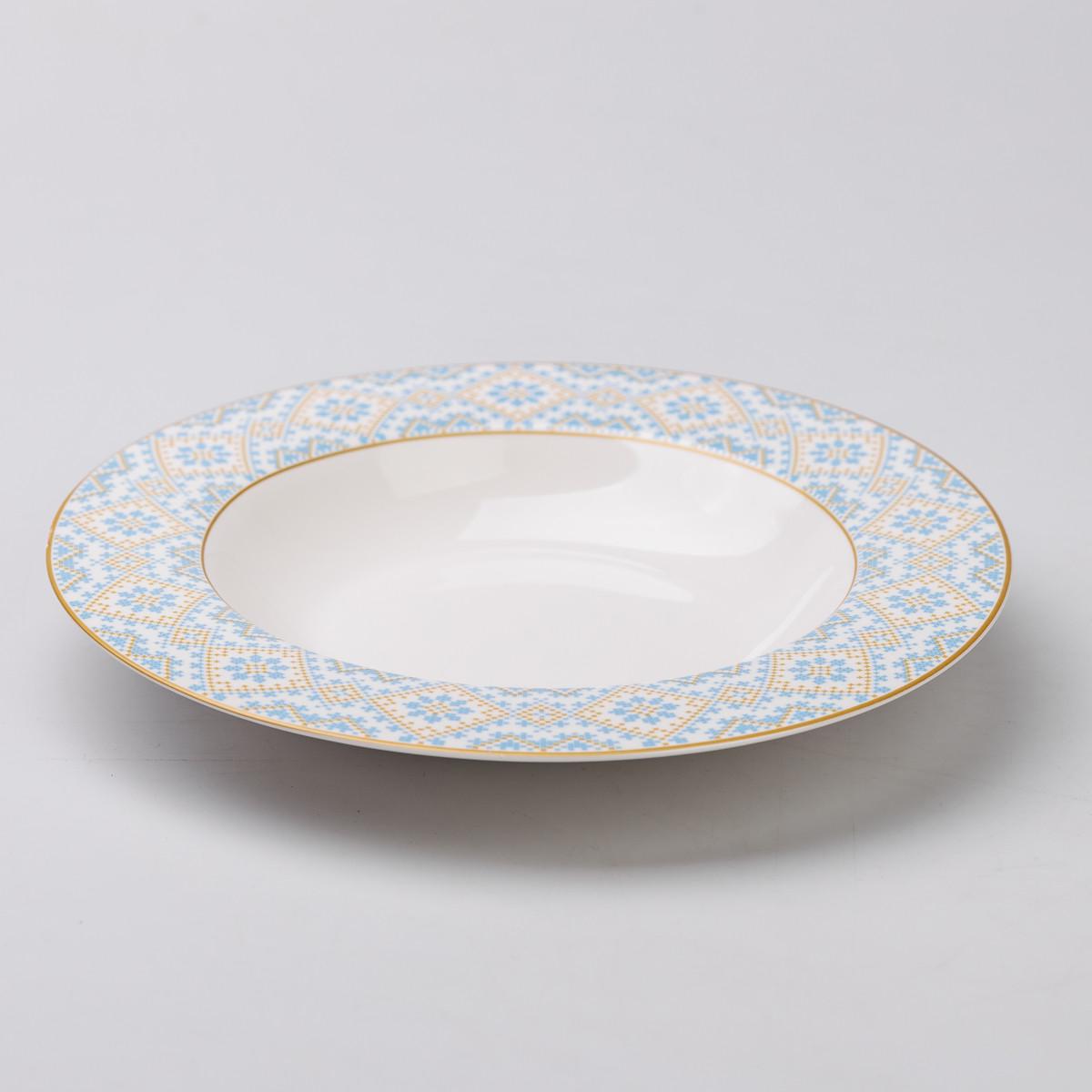 Тарілка супова керамічна з орнаментом 21,5 см (5407) - фото 7