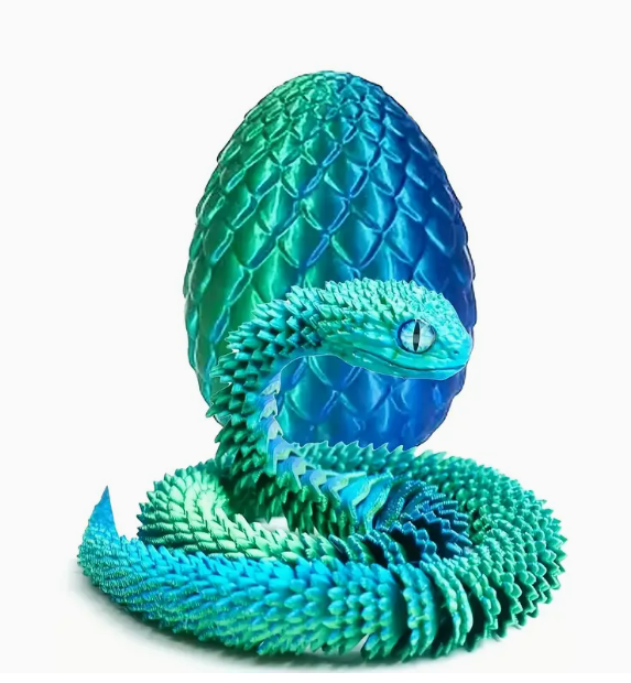 Детская игрушка 3D змея в яйце подвижная 30 см