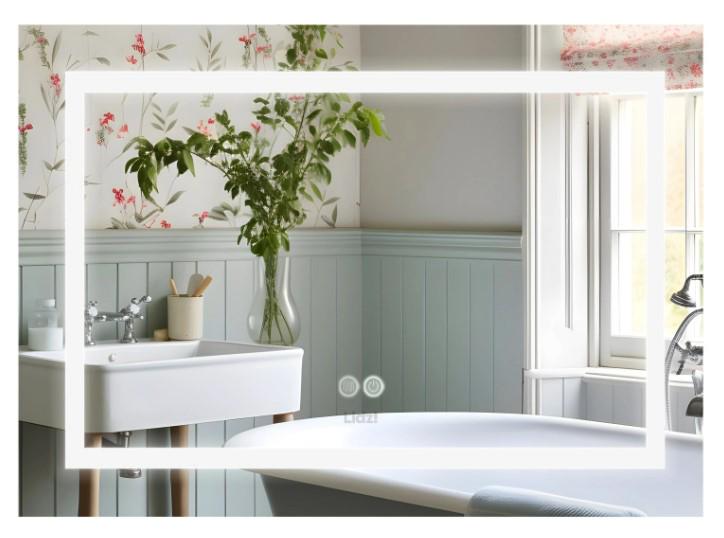 Дзеркало прямокутне Lidz Kubis KU1 з LED-підсвічуванням Touch/антизапотіванням/димером/регулюванням яскравості (LD78LF9047400)