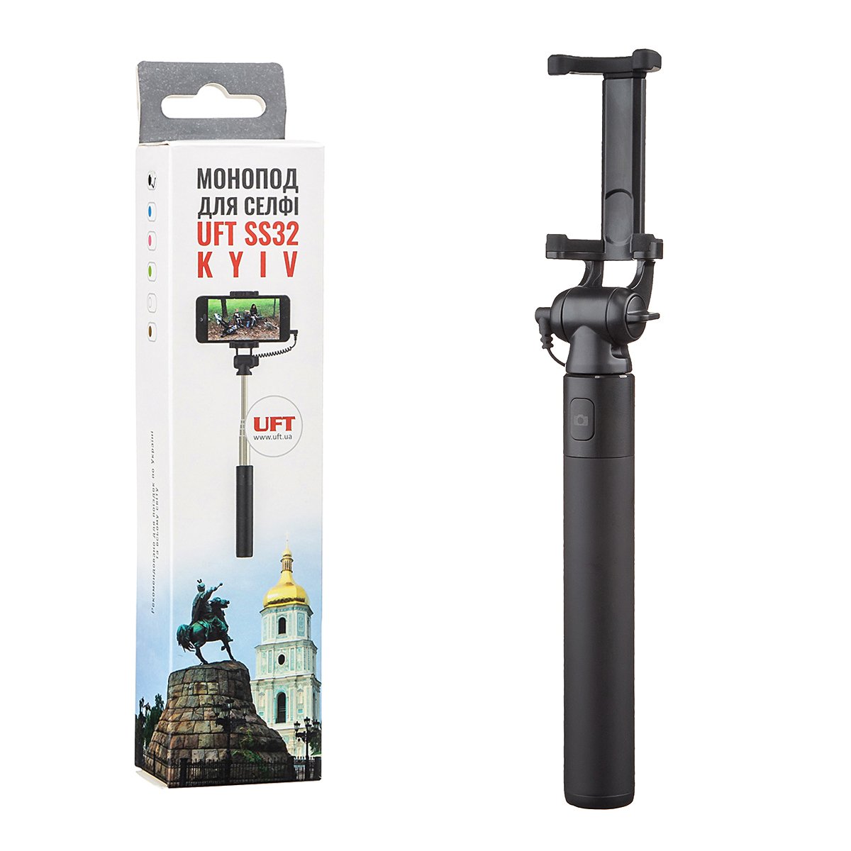 Монопод для селфи cо шнуром UFT SS32 Kyiv Selfie Stick Black