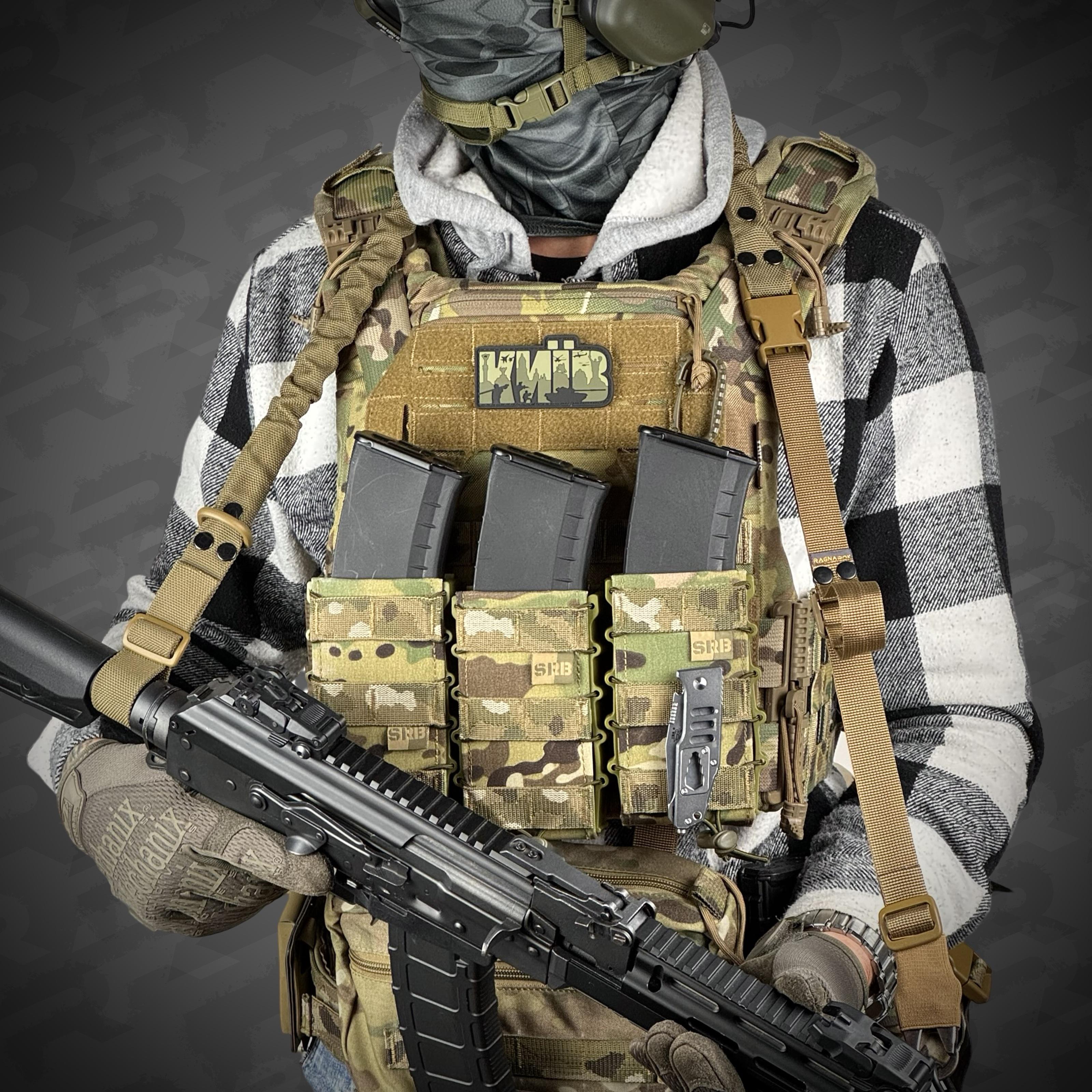 Ремень оружейный одно/двухточечный эластичный Ragnarok FORSETI Койот - фото 4