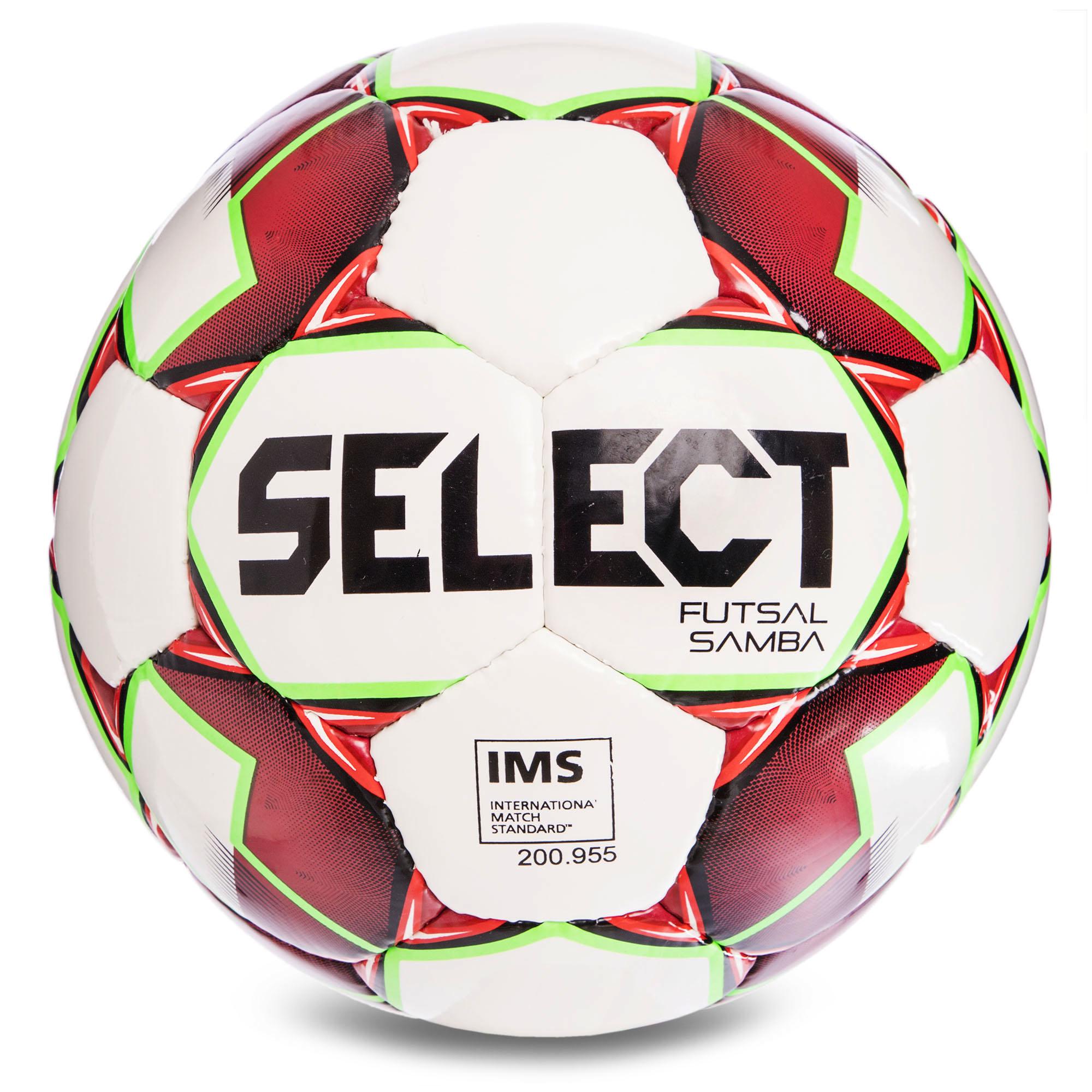 Мяч для футзала Zelart SELECT FUTSAL SAMBA IMS NEW №4 Белый/Красный/Салатовый (DR007308)