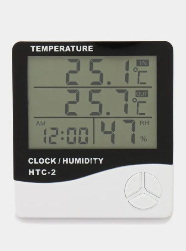 Метеостанция домашняя цифровая HTC-2 с гигрометром и термометром