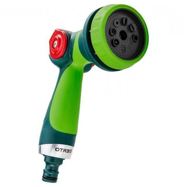 Зрошувач ручний Verto пістолетний 1/2-3/4" 8 функцій плавне регулювання напору води (15G704) - фото 2 Зрошувач ручний Verto пістолетний 1/2-3/4" 8 функцій плавне регулювання напору води (15G704) - фото 2