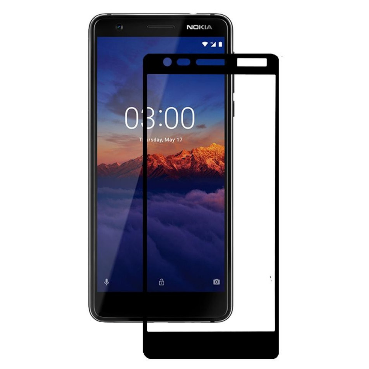 Захисне cкло Glass Full Glue для Nokia 3,1 Black (2269)