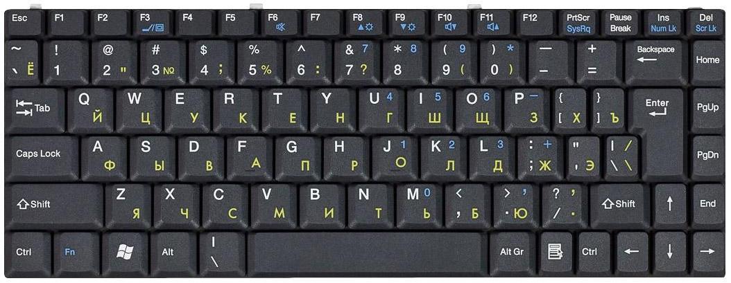 Клавиатура для ноутбука Fujitsu Amilo V2030/V2033/V2035/V3515/LI1705 Black