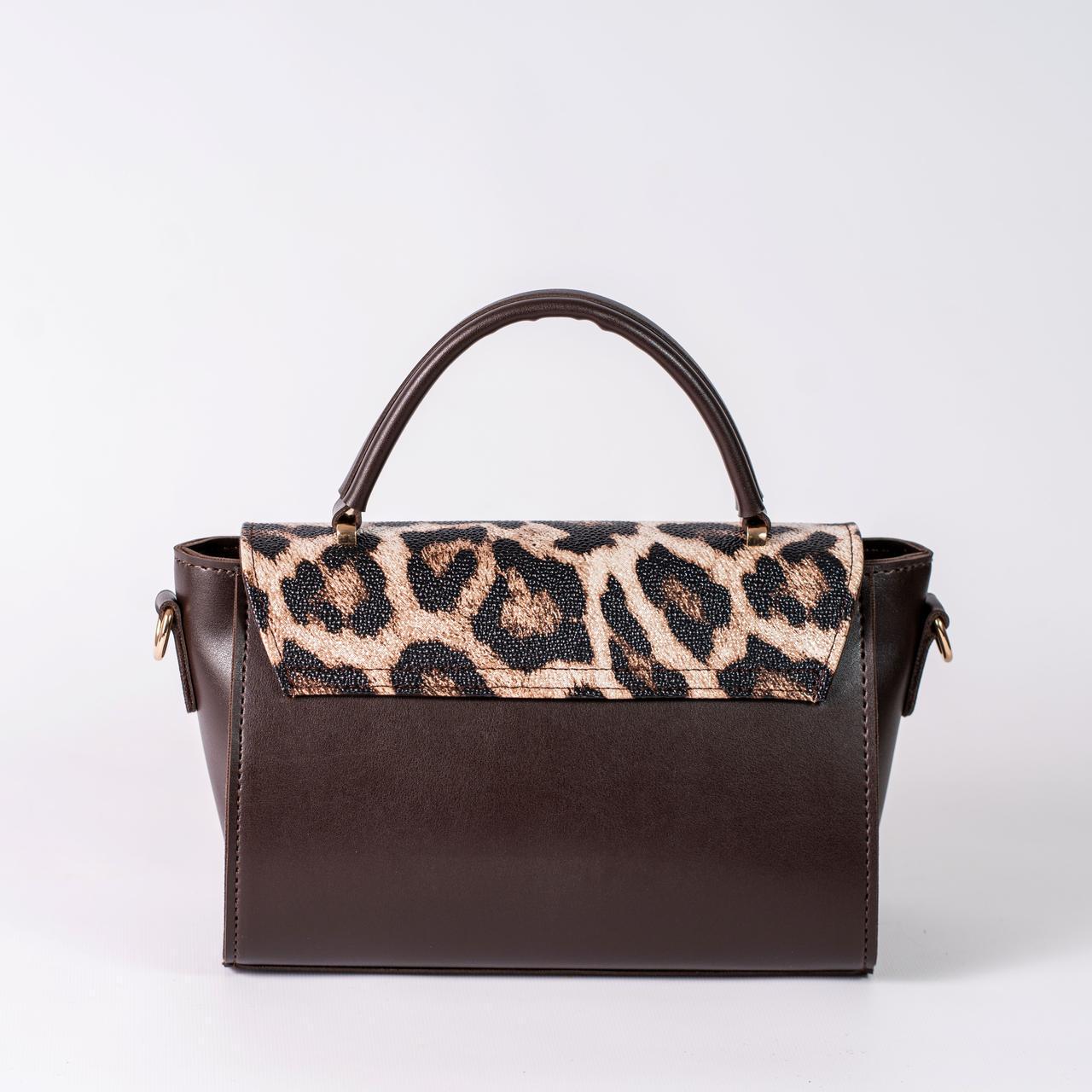 Сумка женская с клапаном леопард XENIA № 38-24 из эко-кожи Коричневый - фото 4 Сумка женская с клапаном леопард XENIA № 38-24 из эко-кожи Коричневый - фото 4