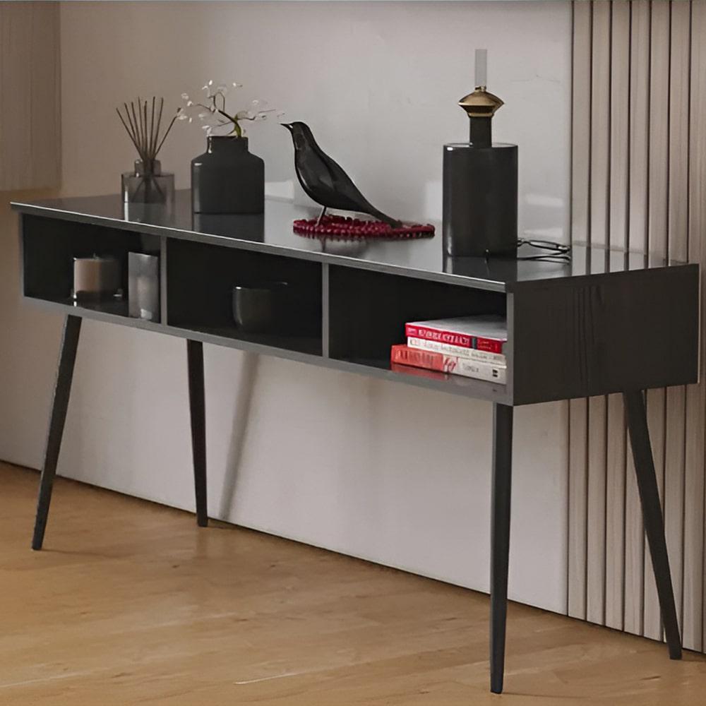 Тумба под телевизор Ferrum-decor Кентукки металл/ДСП 16 мм 45x139x38 см Черный/Сосная Кембра (FRD-106728)