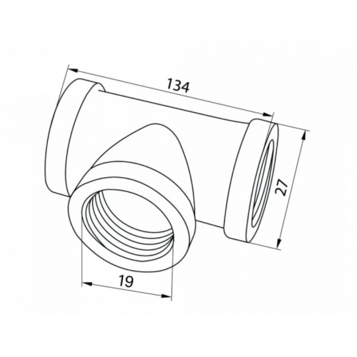 З'єднання для труби Sigma d 19x134 мм Чорний (714271) - фото 2