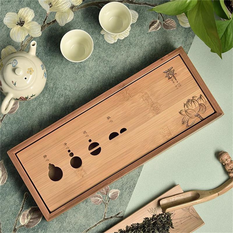 Чабань-доска для чайной церемонии прямоугольная Lesko #29 бамбуковая 29,5х12х3 см (24366860) - фото 3 Чабань-доска для чайной церемонии прямоугольная Lesko #29 бамбуковая 29,5х12х3 см (24366860) - фото 3