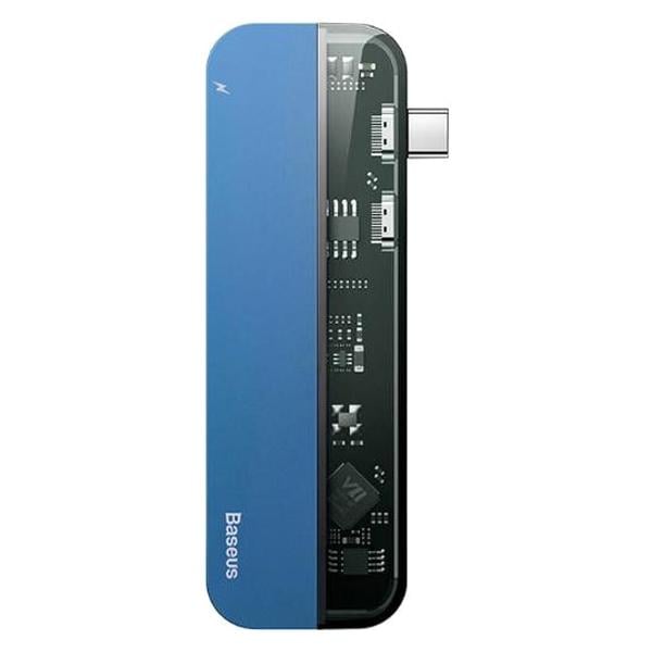 USB-хаб Baseus Transparent Series Type-C Multifunctional HUB Adapter CAHUB-TD03 Синій