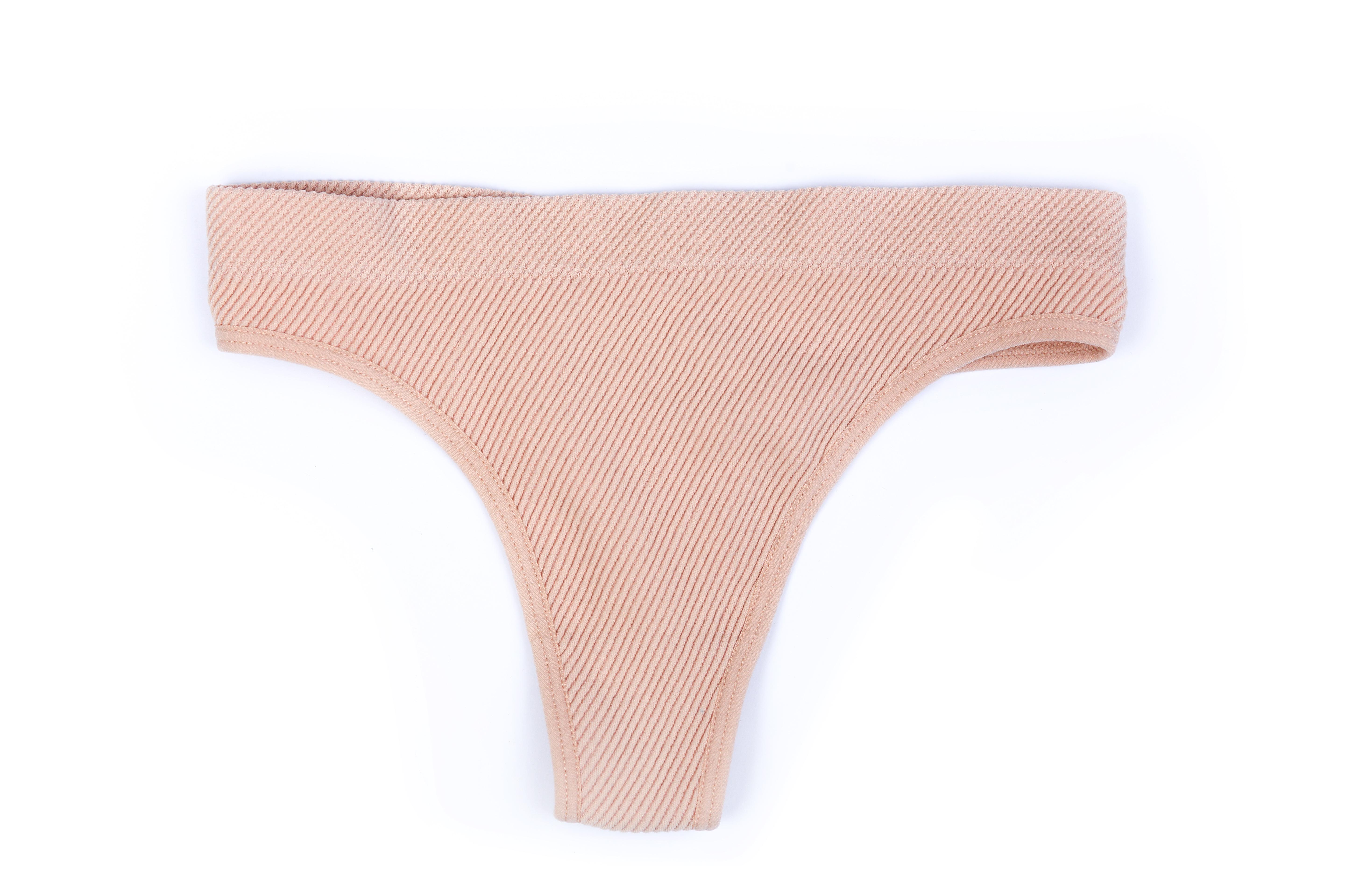 Трусики Primark в рубчик танга XXS Бежевий (1693232)