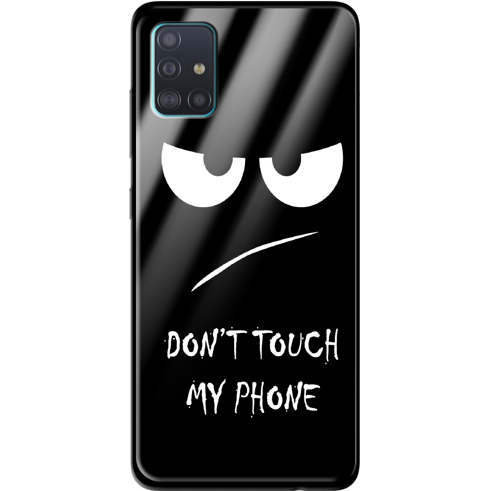 Чехол Boxface Samsung A515 Galaxy A51 Don't Touch my Phone Черный силикон со стеклом (38808-up535-39407)