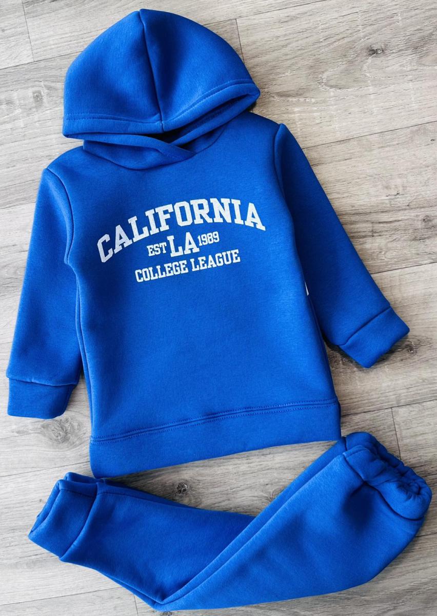 Костюм зимний спортивный для мальчика с капюшоном California 122 см/7 лет Синий