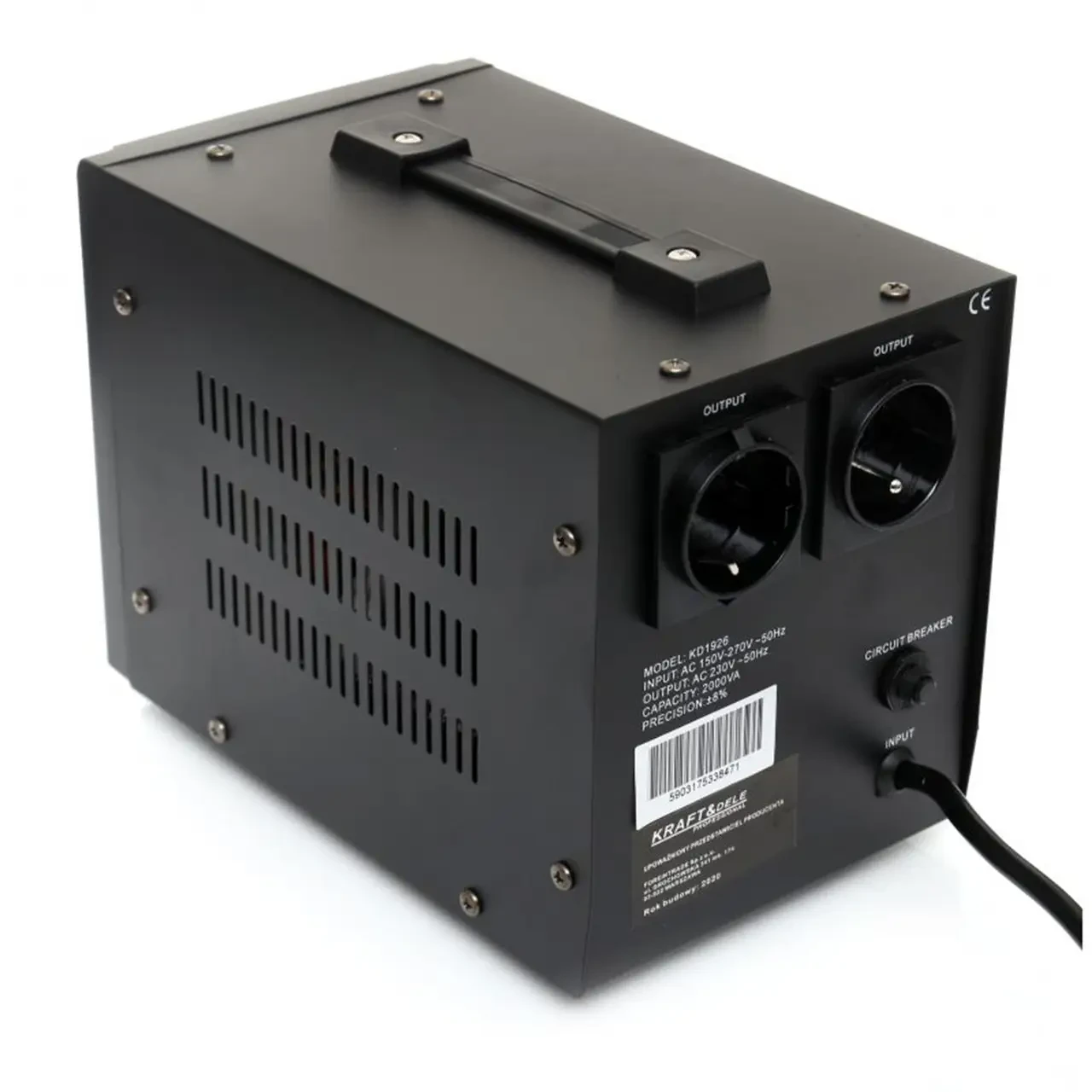 Стабилизатор напряжения Kraft&Dele KD1926 2000 ВА 230 В (1985650414) - фото 8