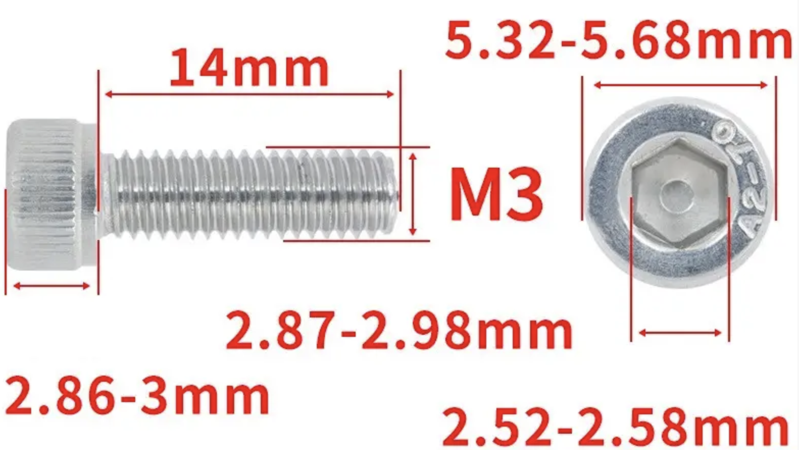 ᐉ Винт с шестигранной головкой DIN912 M3x14 мм (DIN912_m3_14) • Купить ...
