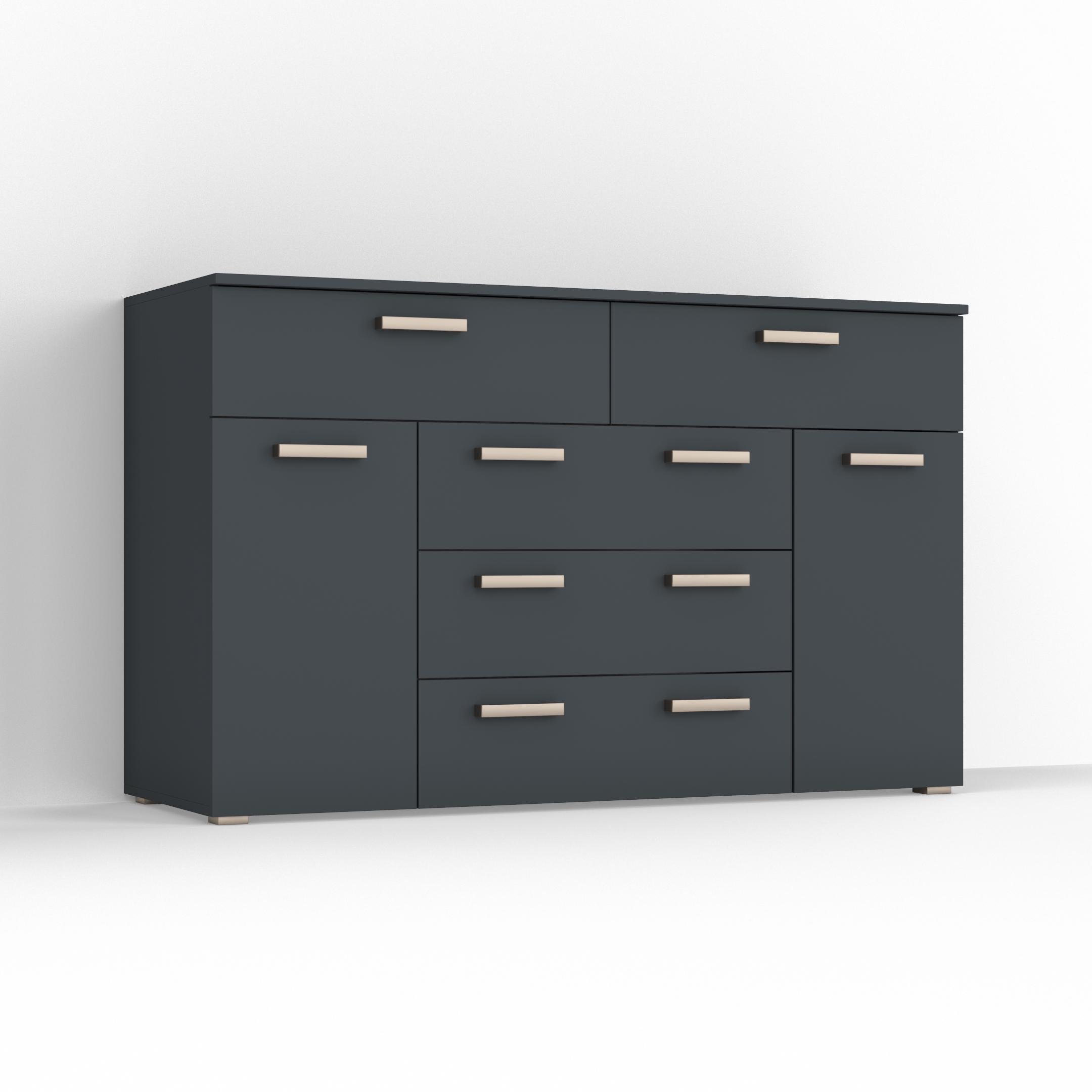 Комод Idea ТКБ-377.1 на 5 шухляд з дверима Антрацит (26718291) - фото 2 Комод Idea ТКБ-377.1 на 5 шухляд з дверима Антрацит (26718291) - фото 2