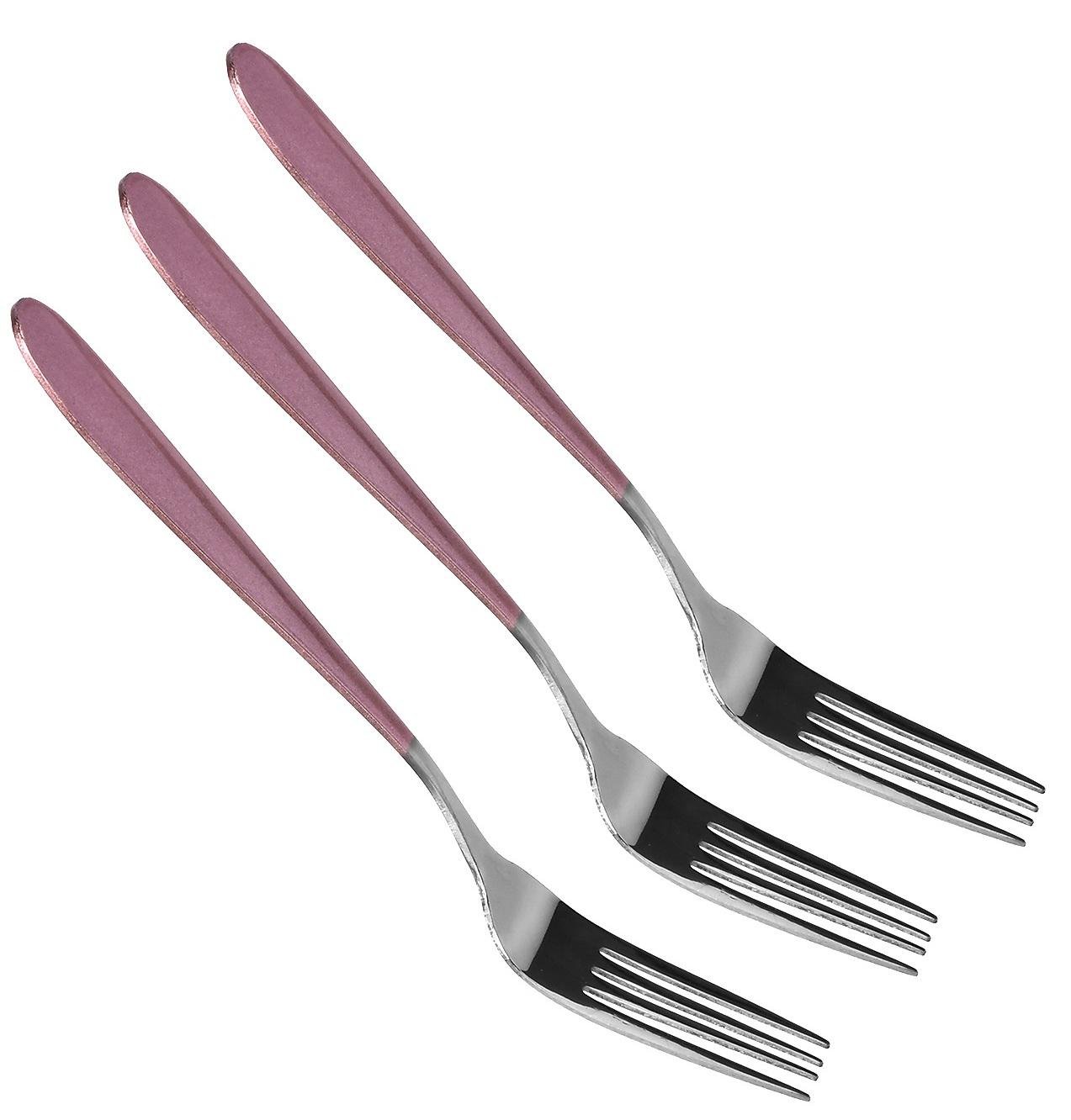 Набор столовых вилок Stenson из нержавеющей стали 3 шт. Pink Mat (30487)