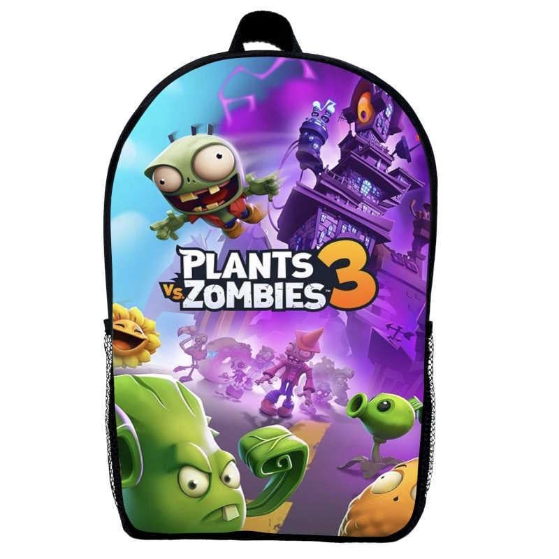 Школьный рюкзак детский Plants vs Zombie 02 с принтом Растения против зомби 29х21х9 см 5 л Черный (2449582887)