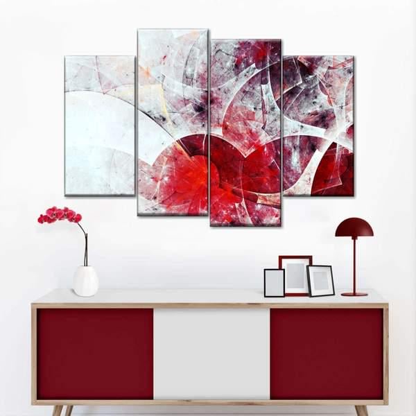 Модульная картина KIL Art Аббстракция зимней вишни из четырех частей 89x56 см (M4_M_109) Модульная картина KIL Art Аббстракция зимней вишни из четырех частей 89x56 см (M4_M_109)