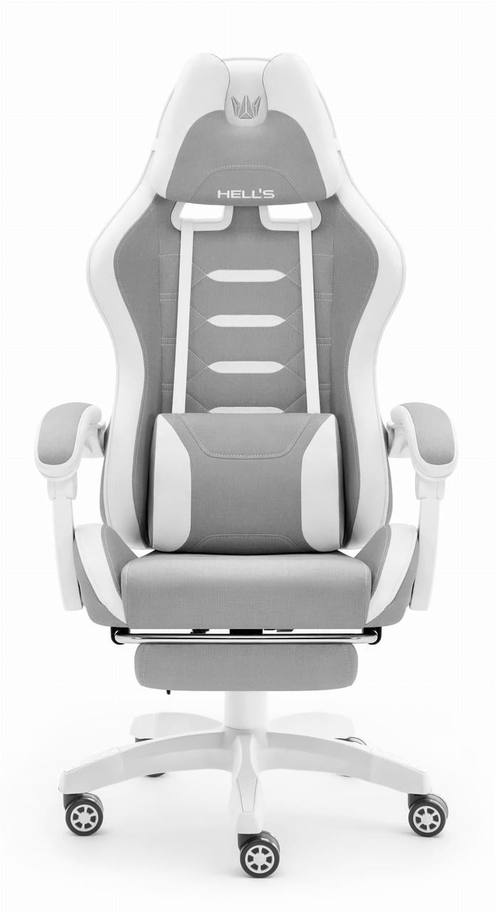 Компьютерное кресло Hell's HC-1039 ткань Grey-White (5907196010651) - фото 2 Компьютерное кресло Hell's HC-1039 ткань Grey-White (5907196010651) - фото 2