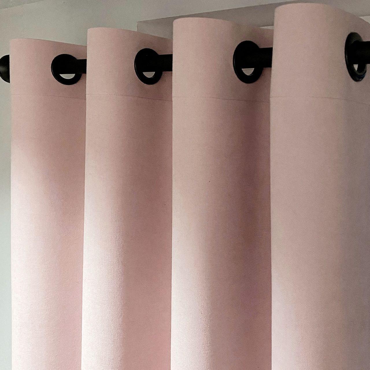 Штора на черных люверсах с подхватом 150х250 см микровелюр 1 шт. Светло-розовый (5801097-MT11/150-BL) - фото 4 Штора на черных люверсах с подхватом 150х250 см микровелюр 1 шт. Светло-розовый (5801097-MT11/150-BL) - фото 4