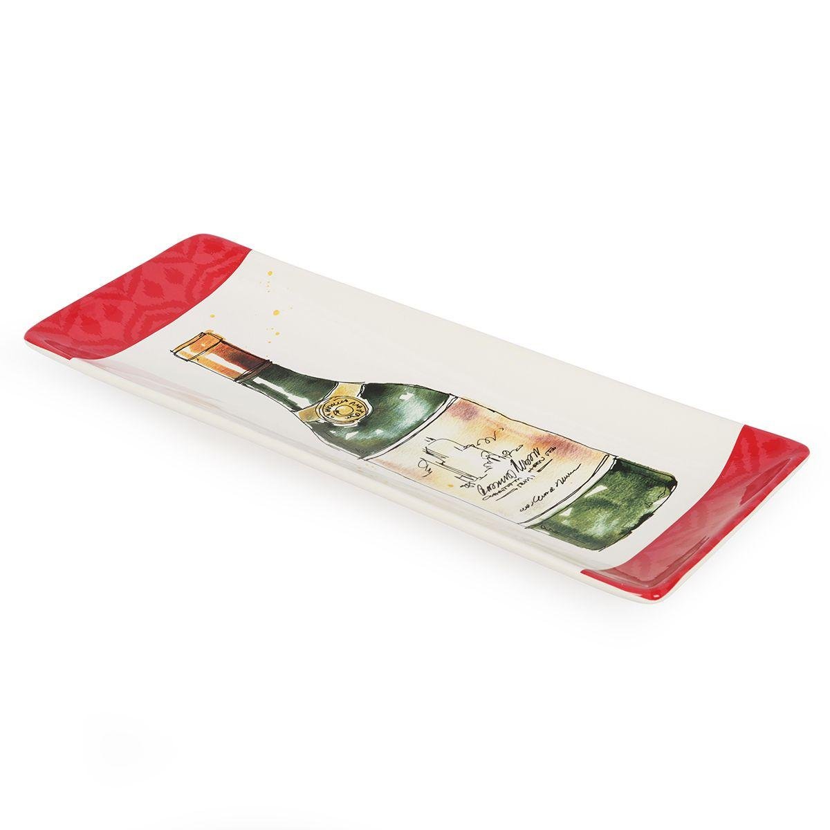 Блюдо Certified International Свято молодого вина керамічне 40,6х15,2 см Різнокольоровий (28134) - фото 4 Блюдо Certified International Свято молодого вина керамічне 40,6х15,2 см Різнокольоровий (28134) - фото 4