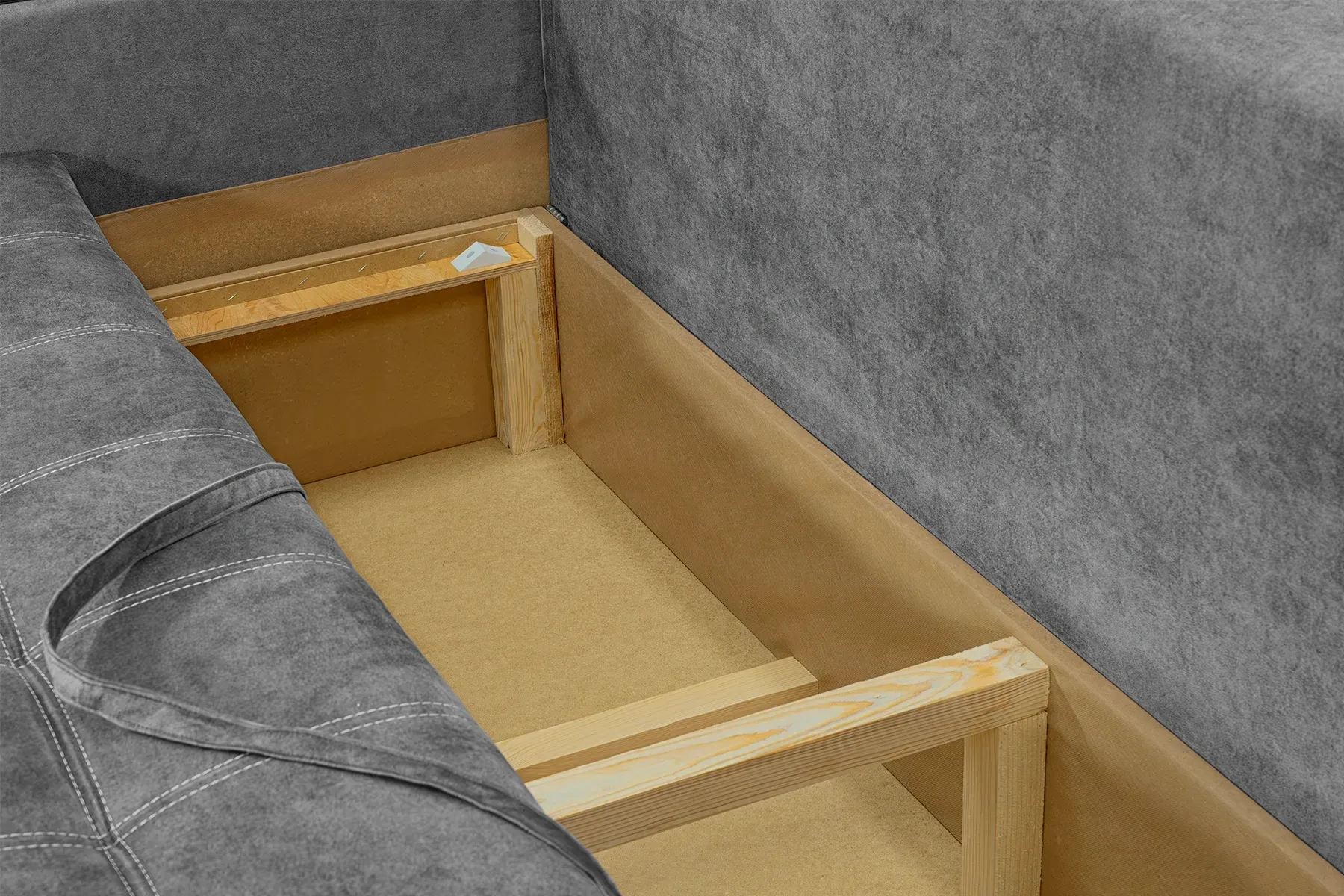 Диван Комфорт велюр 235х98 см Темно-серый (25484743) - фото 9 Диван Комфорт велюр 235х98 см Темно-серый (25484743) - фото 9