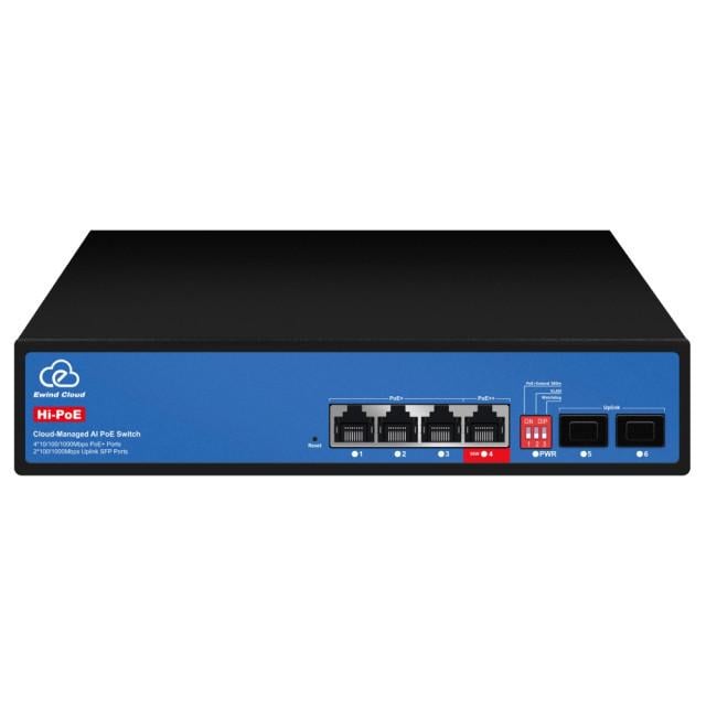 Комутатор 6 портів керований хмарно Ewind EW-ES3006FGSH-AP AI PoE