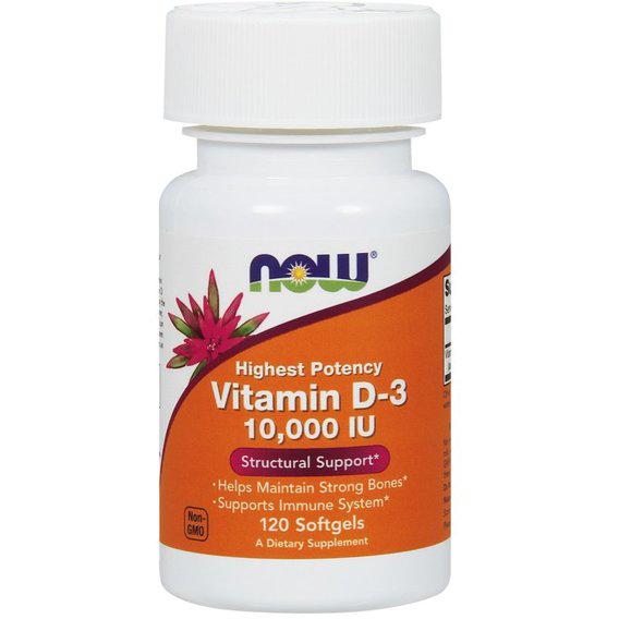 Витамин D NOW Foods Vitamin D-3 10,000 IU 120 Softgels