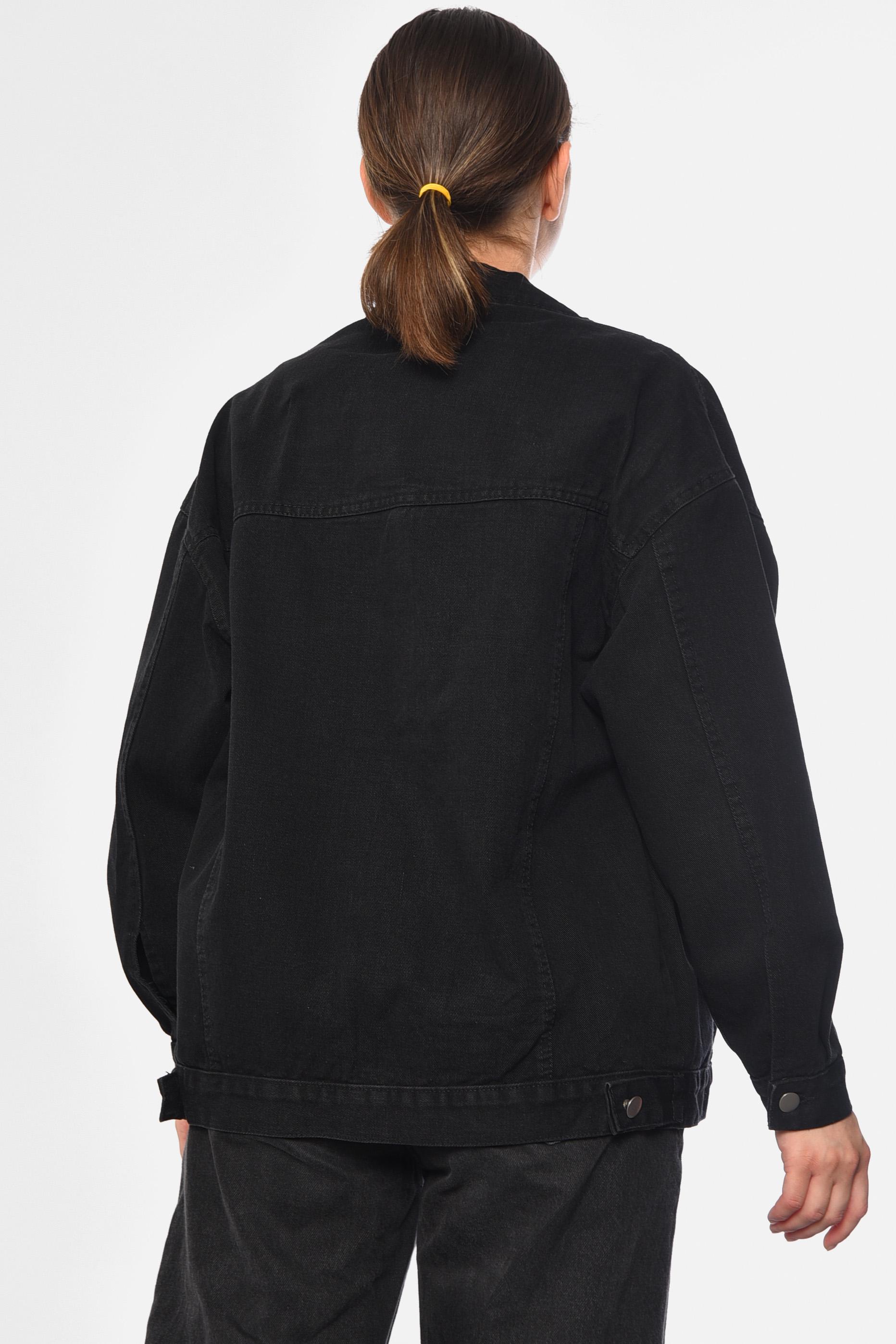 Джинсовка женская XL Черный (184228) - фото 3 Джинсовка женская XL Черный (184228) - фото 3