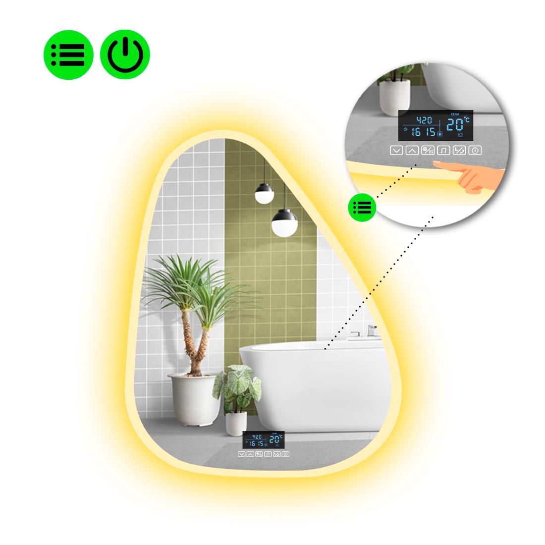 Зеркало с LED подсветкой Doccia 3 с Smart-блоком 100x80 см (8995346) Зеркало с LED подсветкой Doccia 3 с Smart-блоком 100x80 см (8995346)