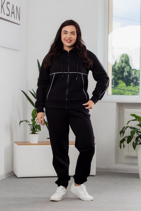 Спортивний костюм жіночий AKSAN зимовий двійка 2XL Чорний (25.2727_black_50(2XL))