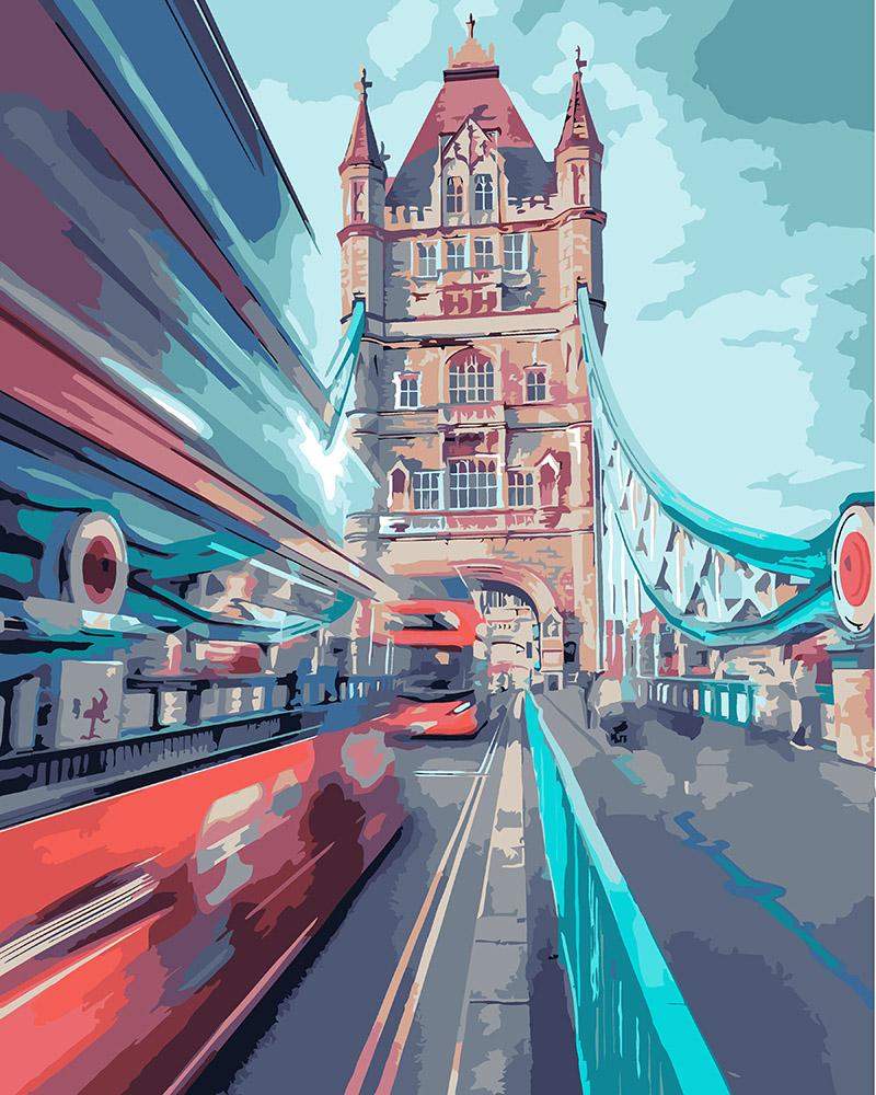 Картина за номерами Ідейка "Динамический Лондон" 40х50 см (KH3570)