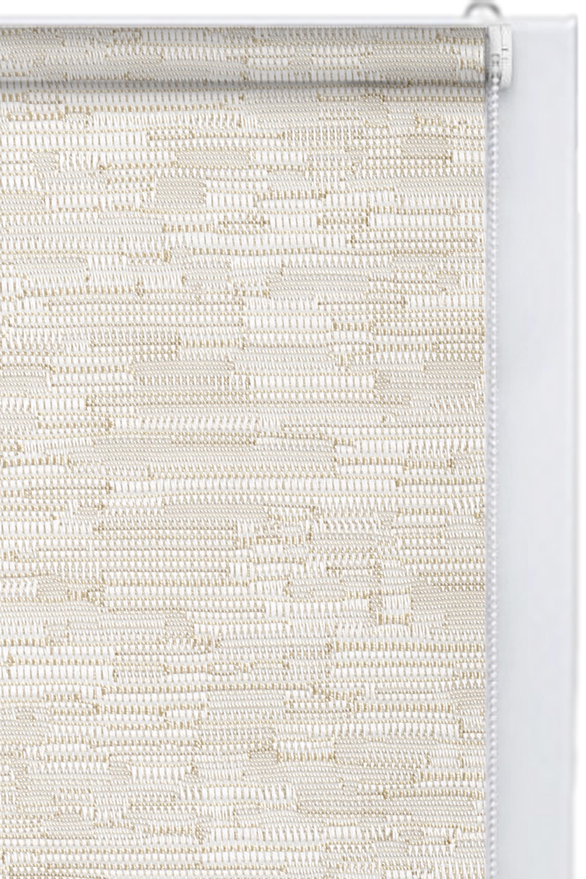 Роллета тканевая блэкаут 55х150 см Светло-бежевый/Мн-19 Белый - фото 4