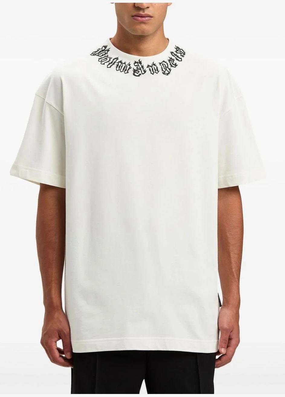 Футболка мужская Palm Angels Flame Logo T-Shirt Oversise M (PAW-4012WT)