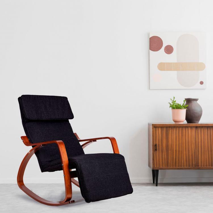 Качели Homart HMRC-026 Черный с темным деревом (9306) - фото 7 Качели Homart HMRC-026 Черный с темным деревом (9306) - фото 7