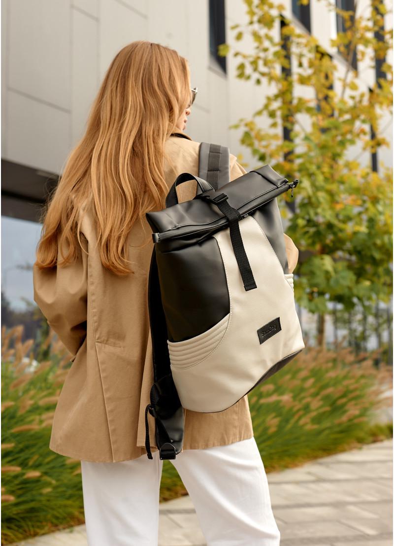 Рюкзак женский Sambag RollTopx Черно-серый (24320130)