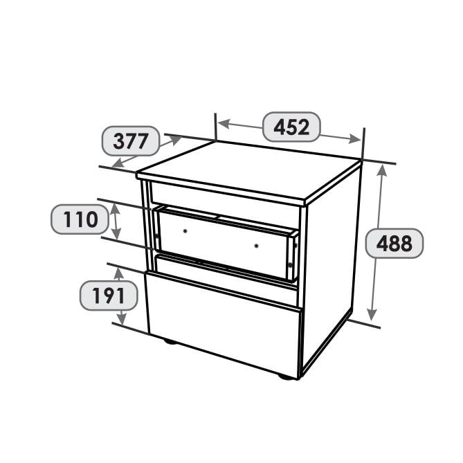 Тумба нічна Еверест ТЛ 1 Лайт 45х38х49 см Дуб крафт білий (09153) - фото 6