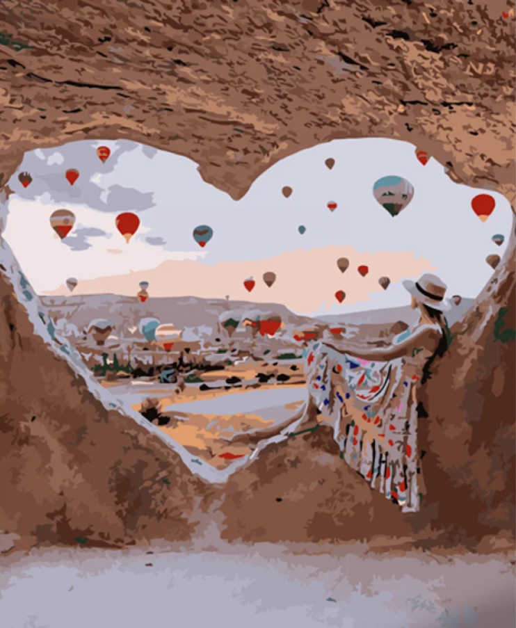 Картина по номерам Strateg Сердце Каппадокии 40х50 см (GS1279)