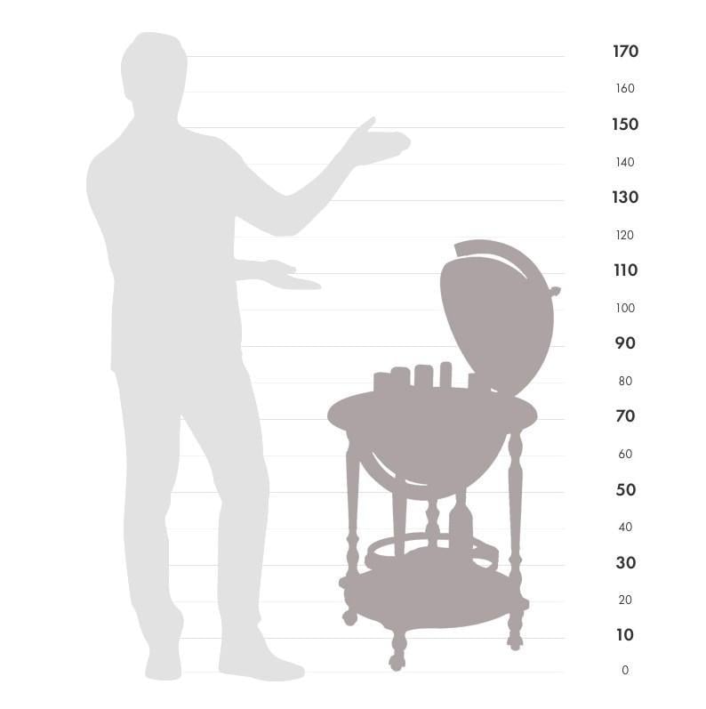 Глобус бар напольний Zoffoli Srl Minosse h 93 см d 40 см (248-0021) - фото 3