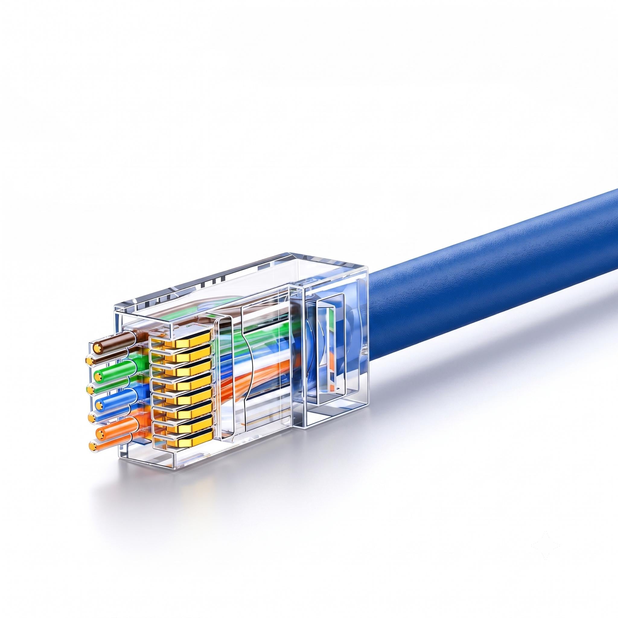Коннектор RJ45 UGREEN NW171 10 шт. Cat 6 UTP проходной для изолированных жил 0,95-1,05 мм позолочение контактов 3U Прозрачный (45557)