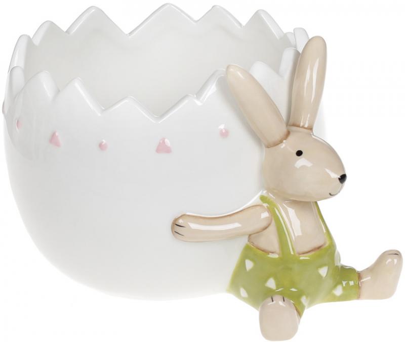Конфетница-кашпо Милый Зайка 600 мл 18х15х11 см керамика (BD-834-848)