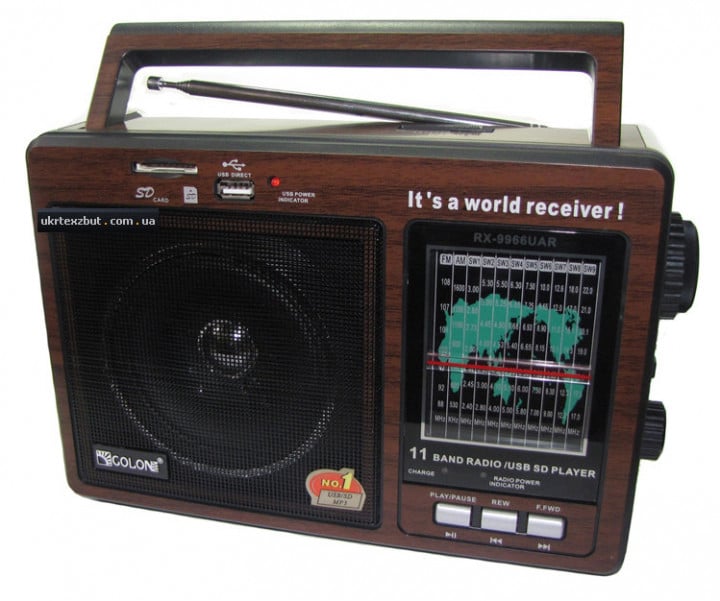 Радиоприемник Golon RX-9966 UAR с USB MP3 Коричневый (NF024)