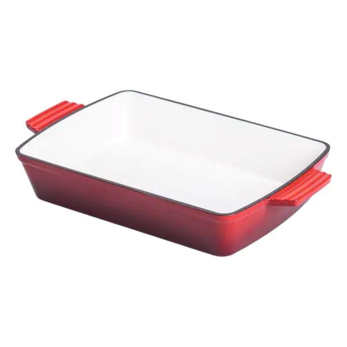 Форма для запікання чавунна 39,5х23,5х6 см 3 л Червоний (HP-1-9R) Форма для запікання чавунна 39,5х23,5х6 см 3 л Червоний (HP-1-9R)