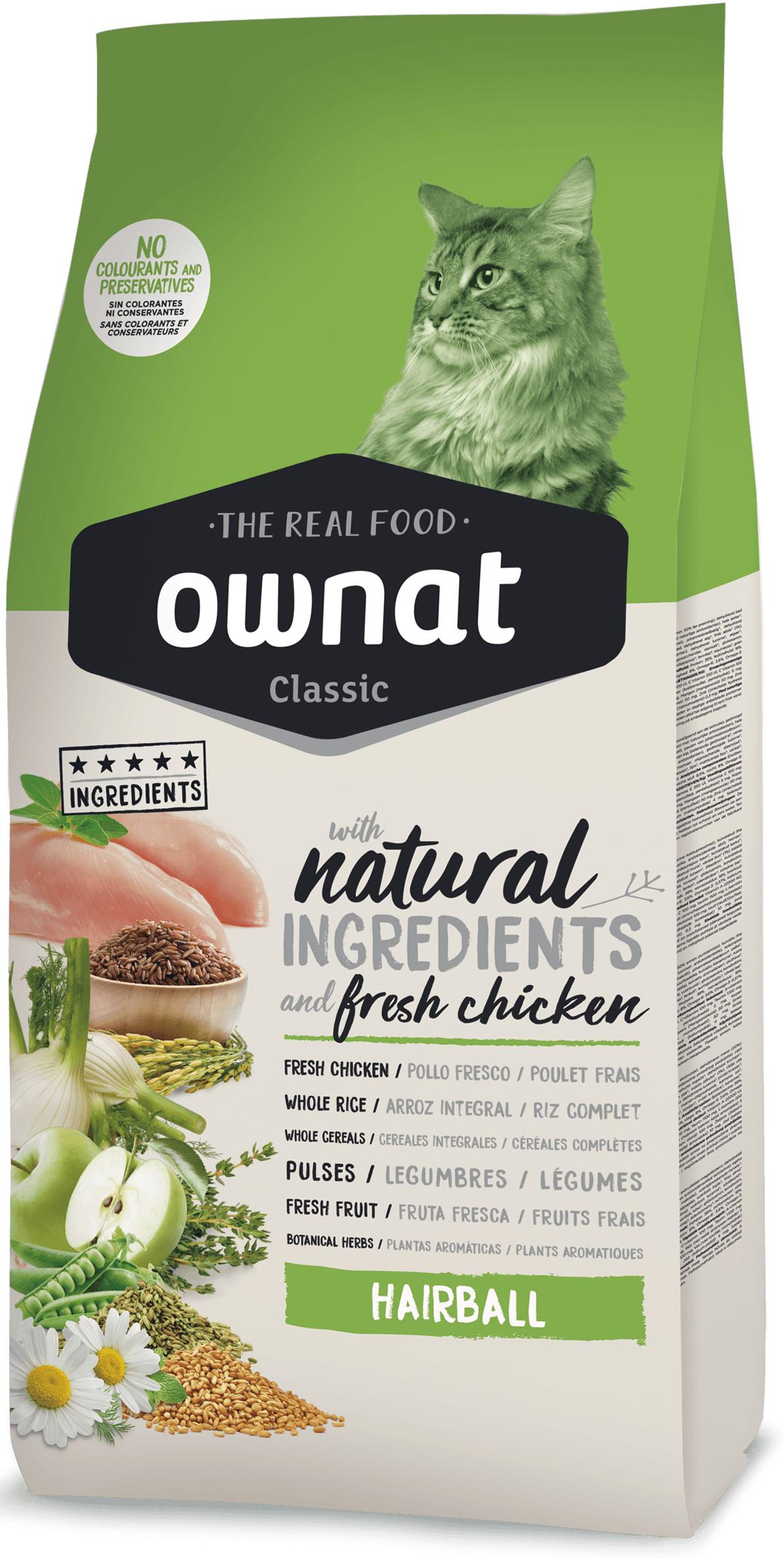 Корм сухий для котів Ownat Classic Hairball Chicken 1,5 кг (24149870)