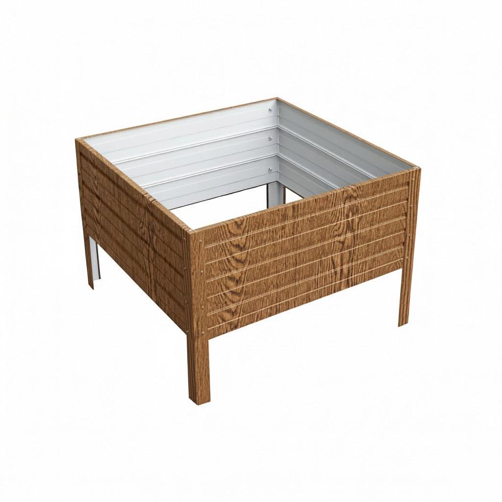 Грядка оцинкована SIMBUD 0,7х0,7х0,3 м золотий дуб (30770399)